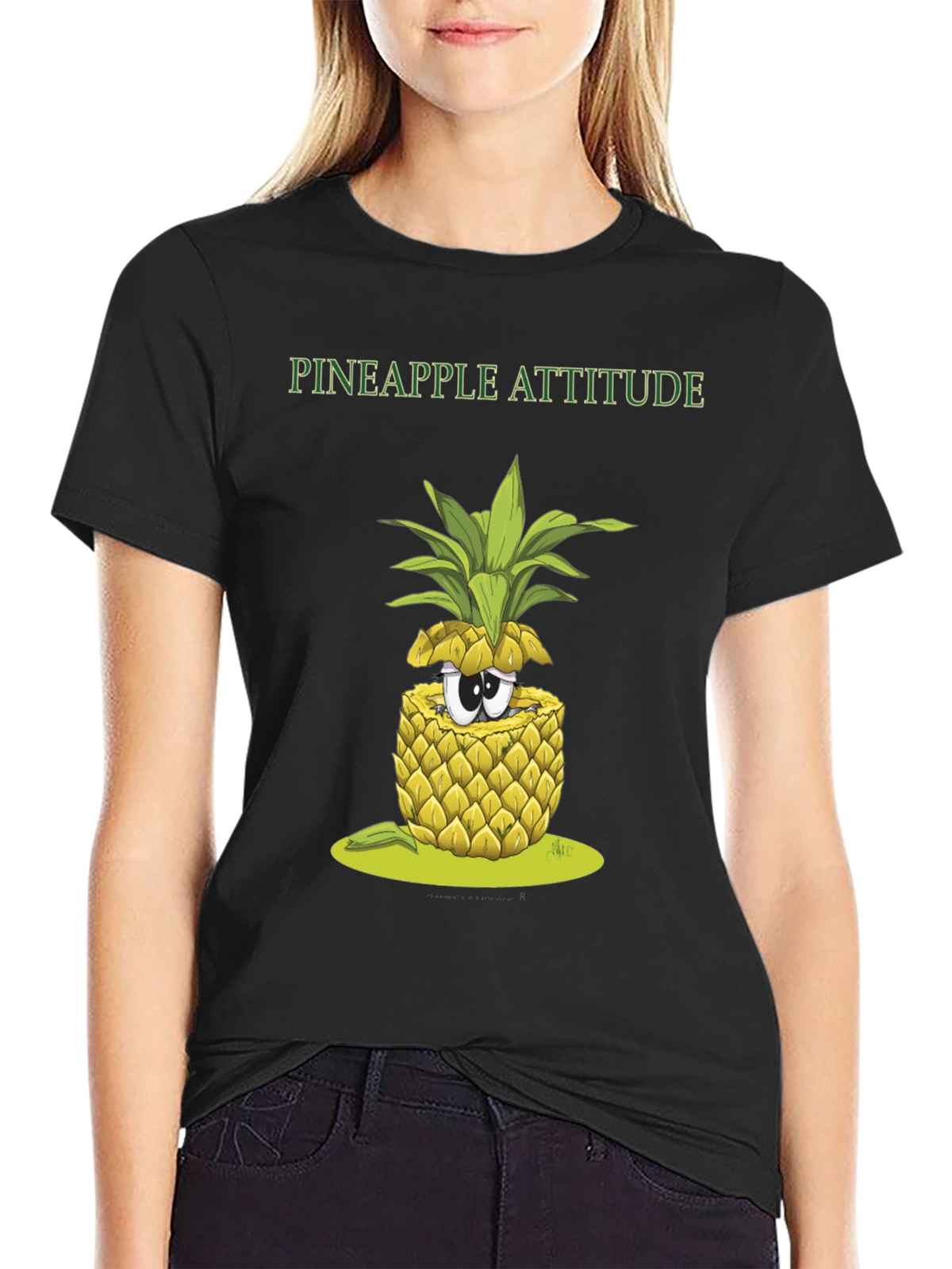 Pineapple Attitude Graphic Tee - Quirky Fruit T-Shirt