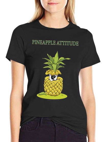 Pineapple Attitude Graphic Tee - Quirky Fruit T-Shirt
