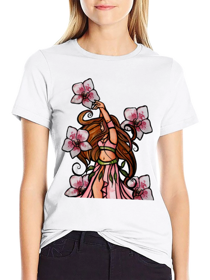 Floral Fairy T-Shirt - Black Graphic Tee