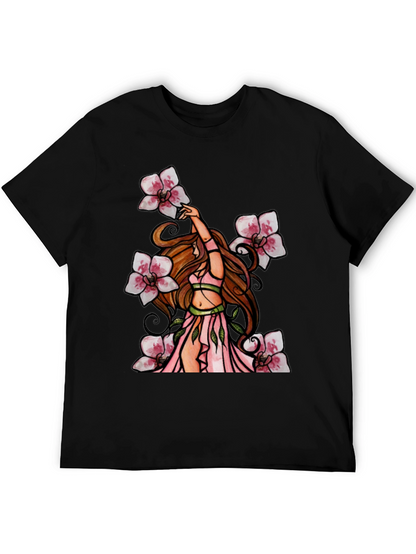 Floral Fairy T-Shirt - Black Graphic Tee