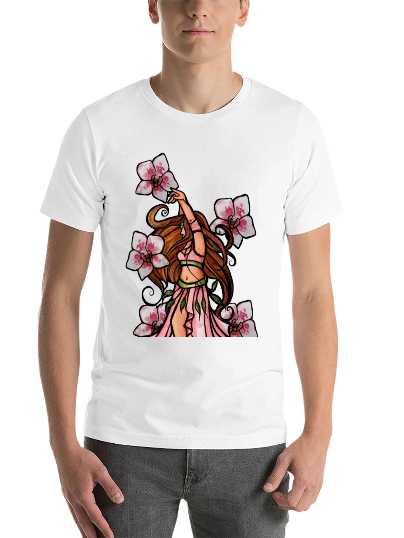 Floral Fairy T-Shirt - Black Graphic Tee