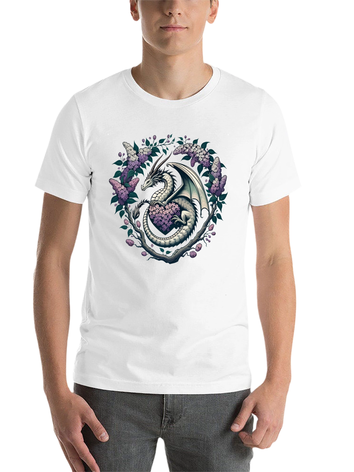Dragon and Lilac Graphic Tee