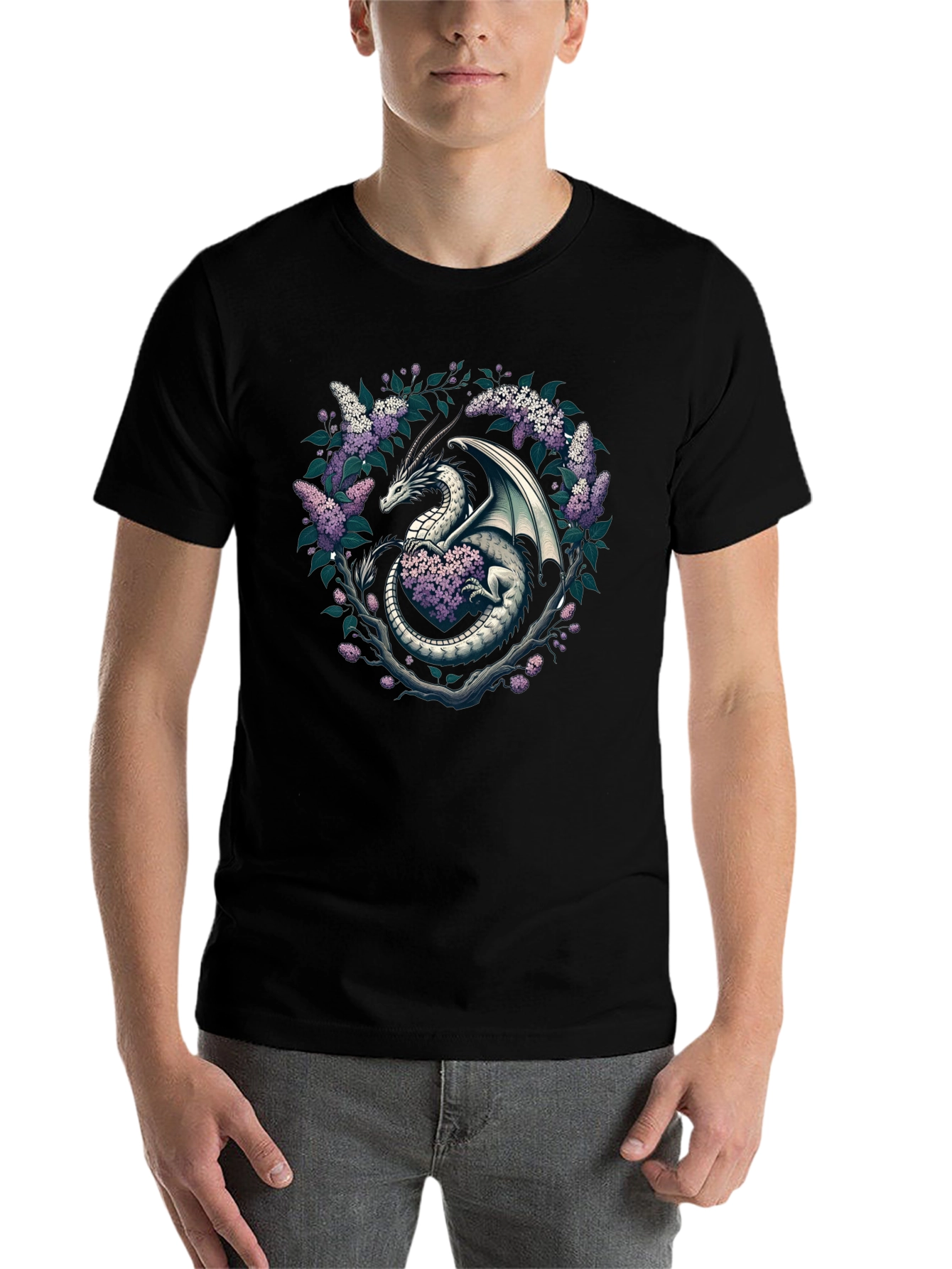 Dragon and Lilac Graphic Tee
