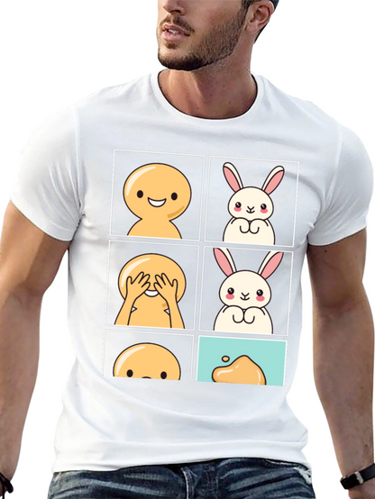 Peek-a-Boo Bunny Graphic Tee - Comfy Cotton