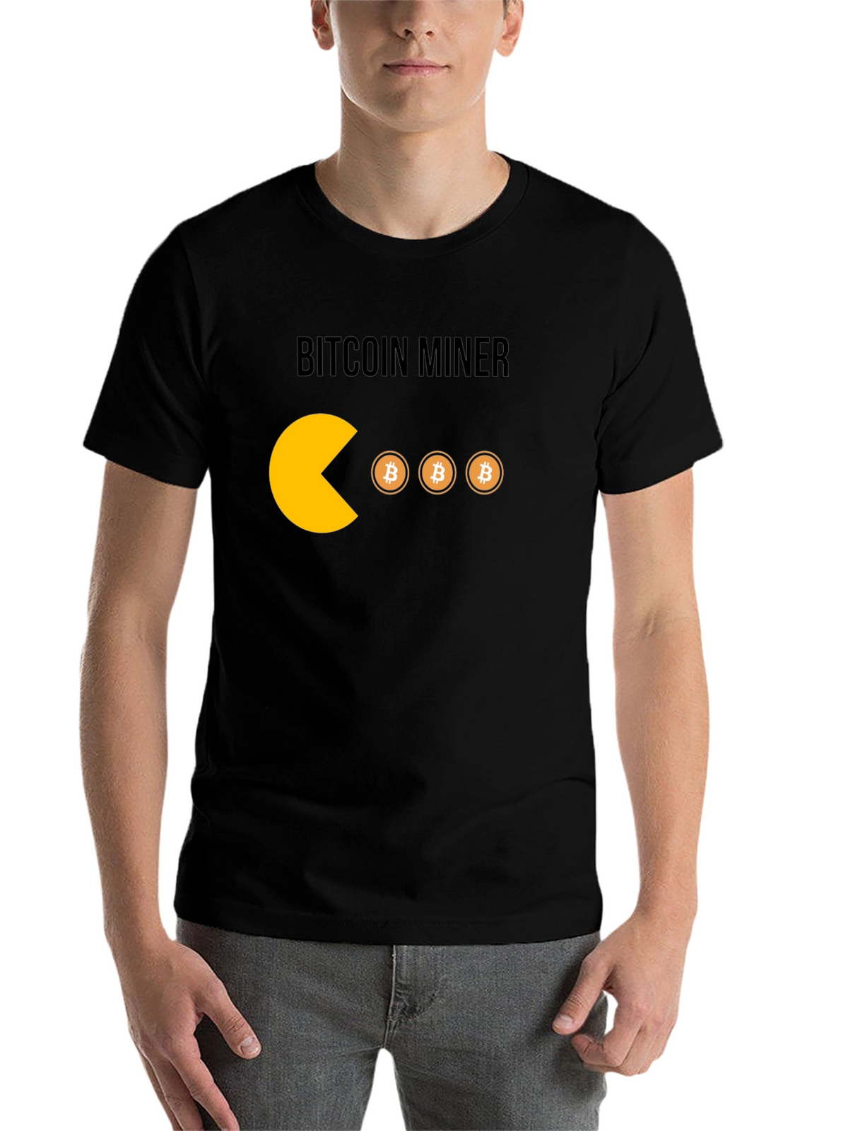 Bitcoin Miner T-Shirt - Crypto Pacman Style