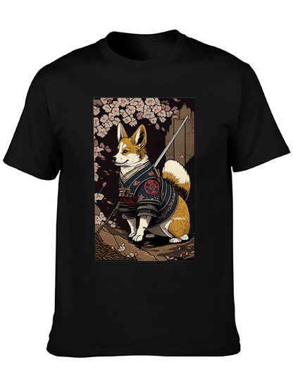 Samurai Corgi Graphic Tee