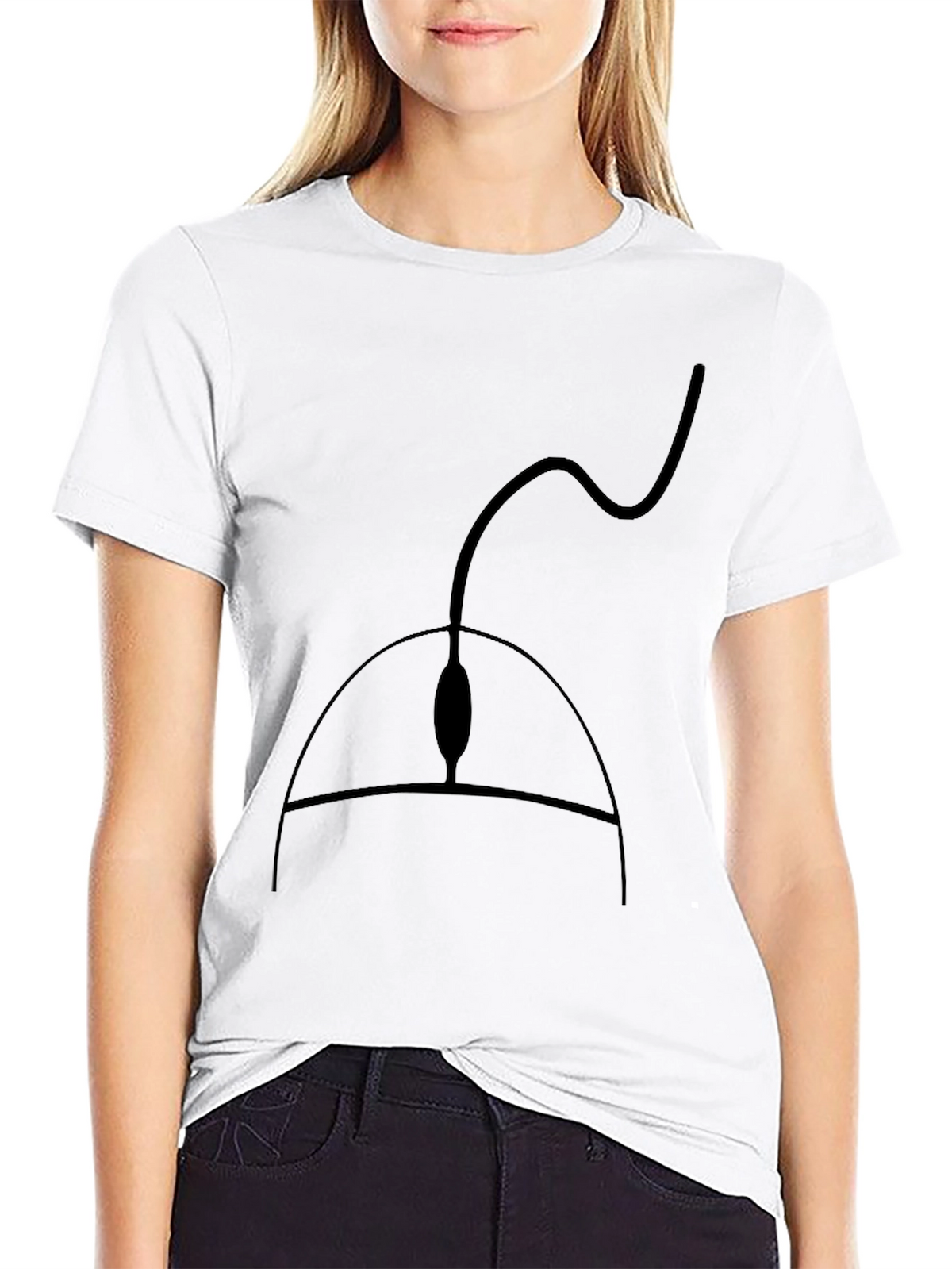 Black Computer Mouse Graphic Tee - Gamer Style Shirt