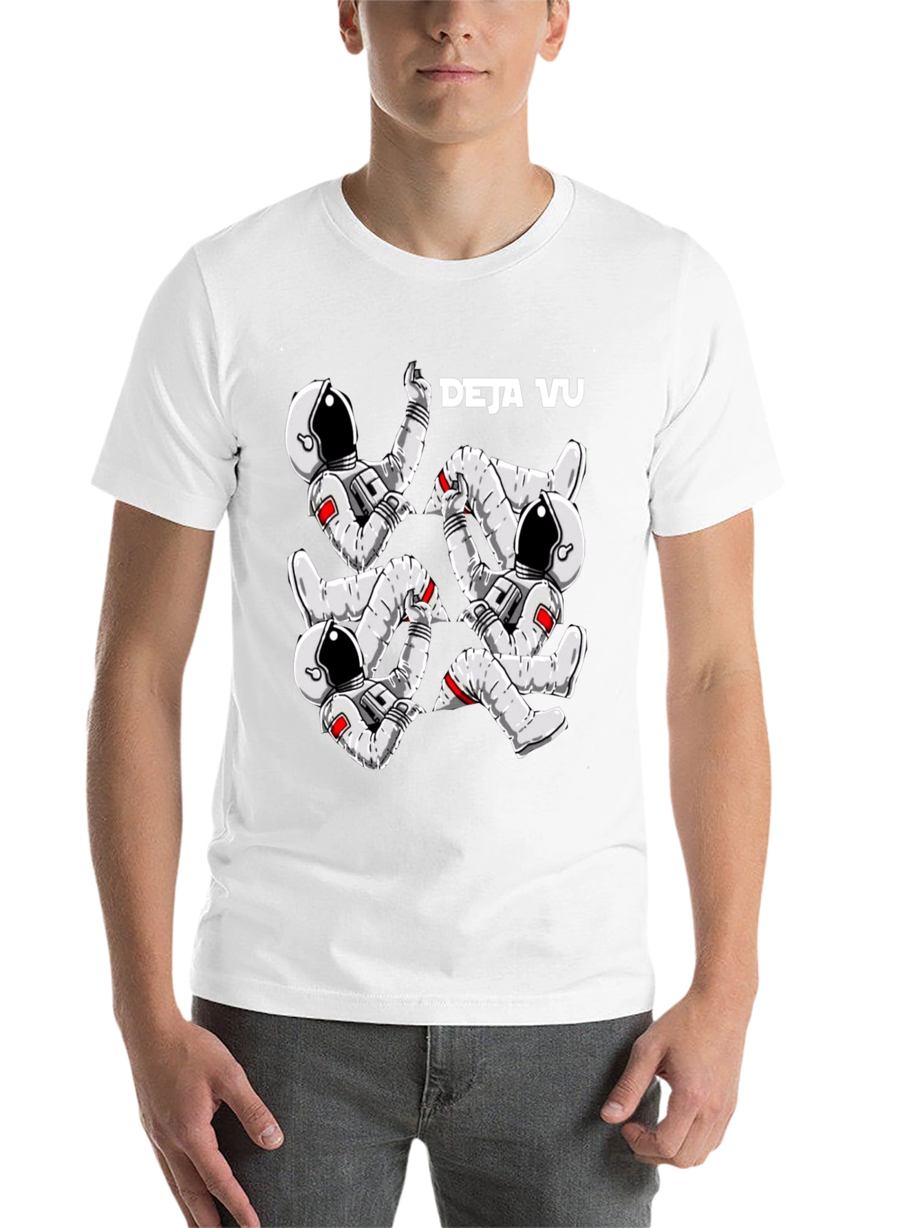 Deja Vu Astronaut Black T-Shirt