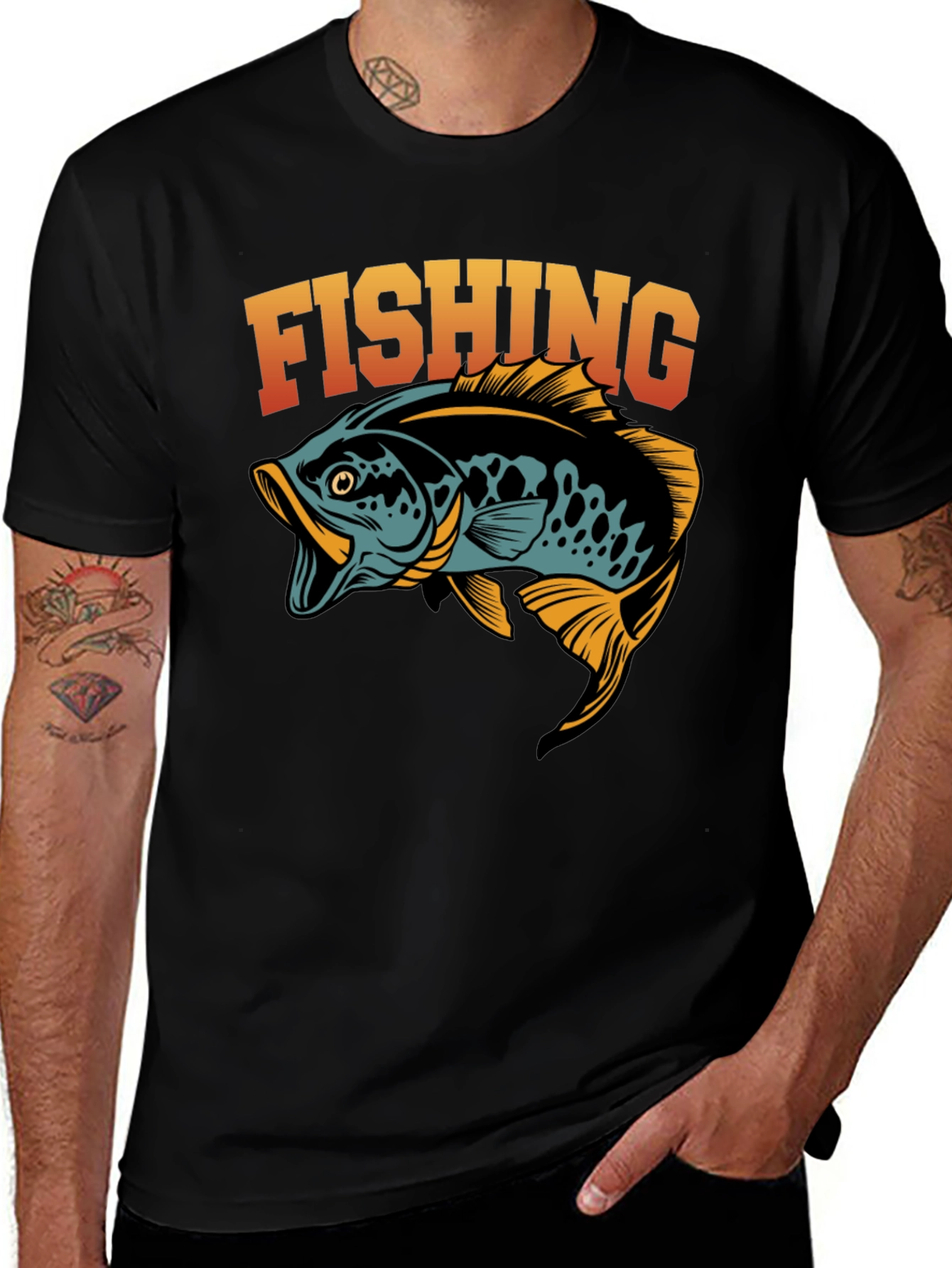 Fishing Graphic T-Shirt - Stylish Angler Tee