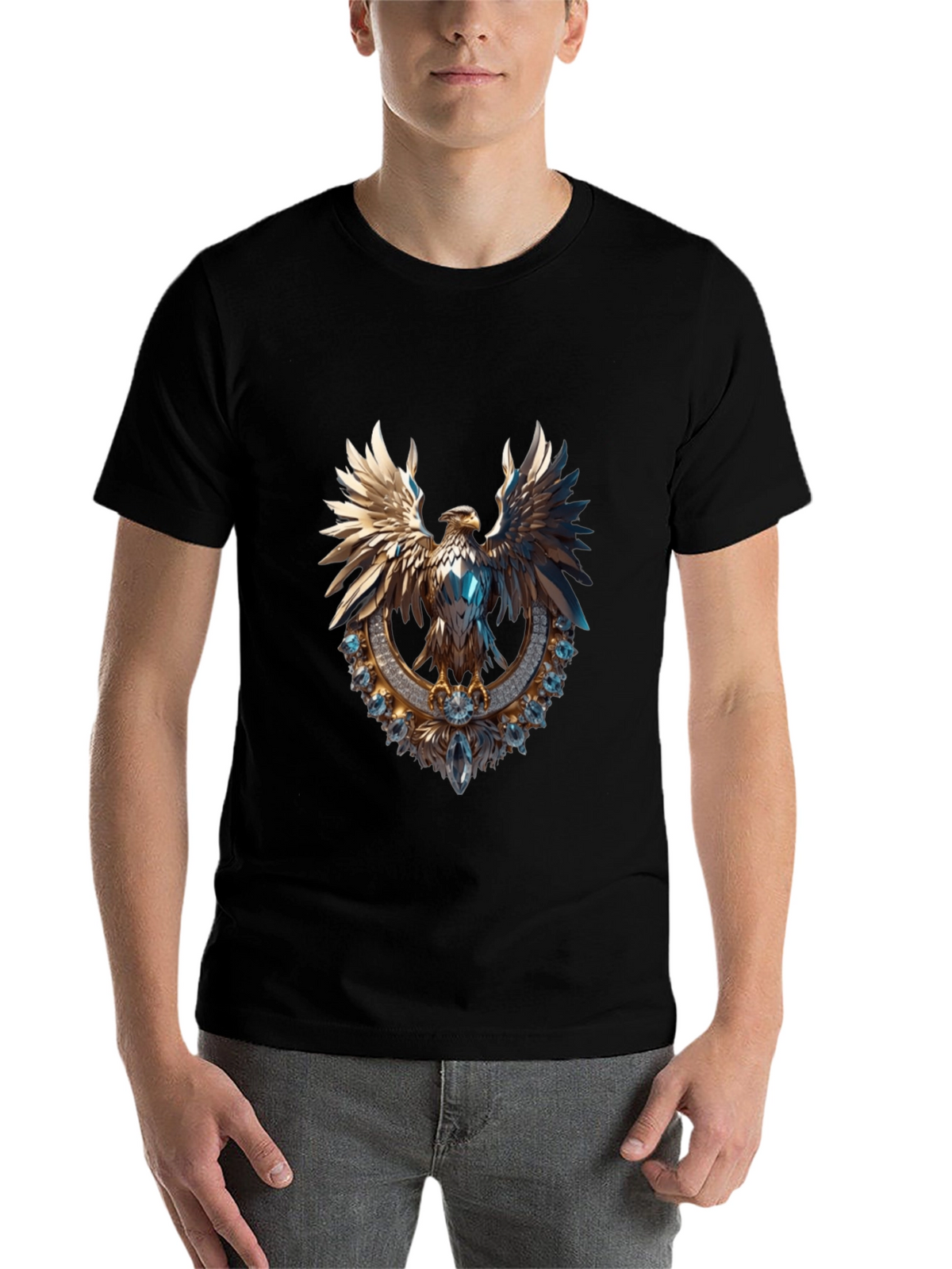 Gleaming Eagle Graphic Tee - Statement Fashion