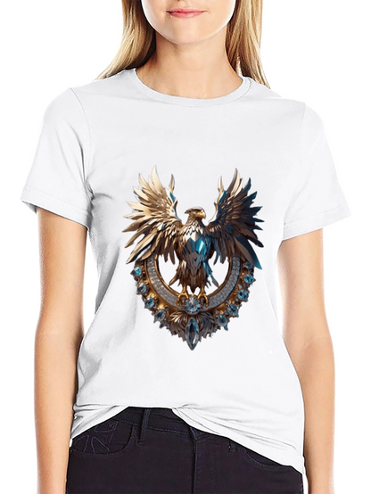 Gleaming Eagle Graphic Tee - Statement Fashion
