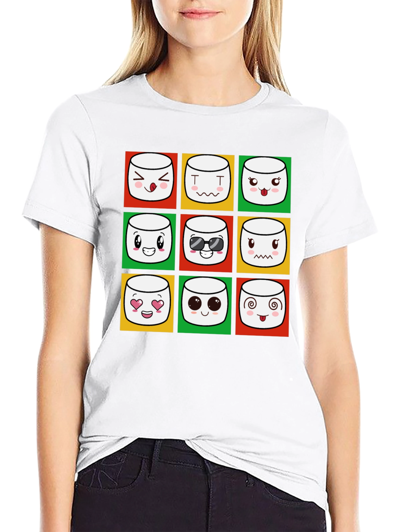 Emoji Marshmallow T-Shirt - Fun Graphic Tee