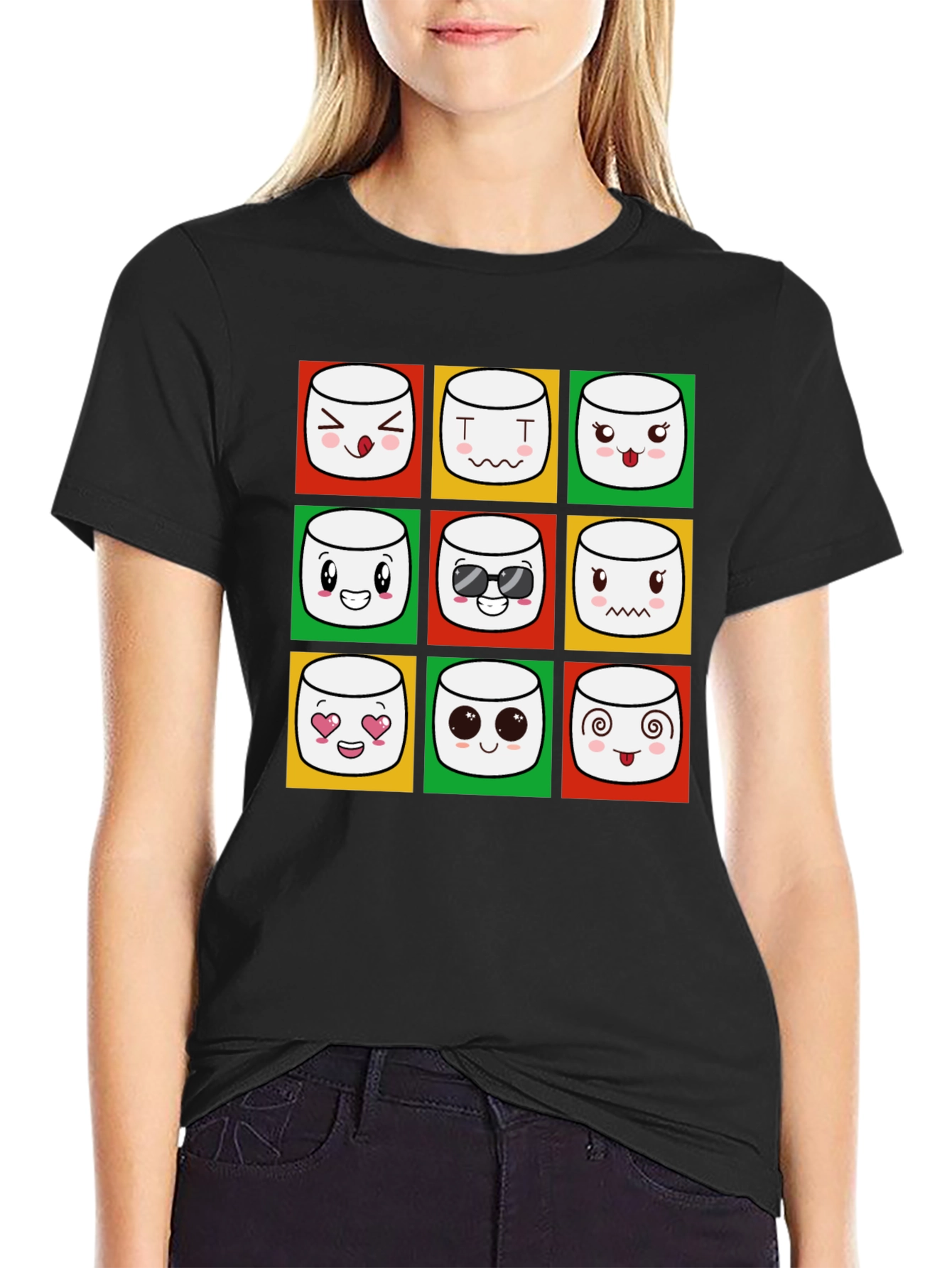 Emoji Marshmallow T-Shirt - Fun Graphic Tee