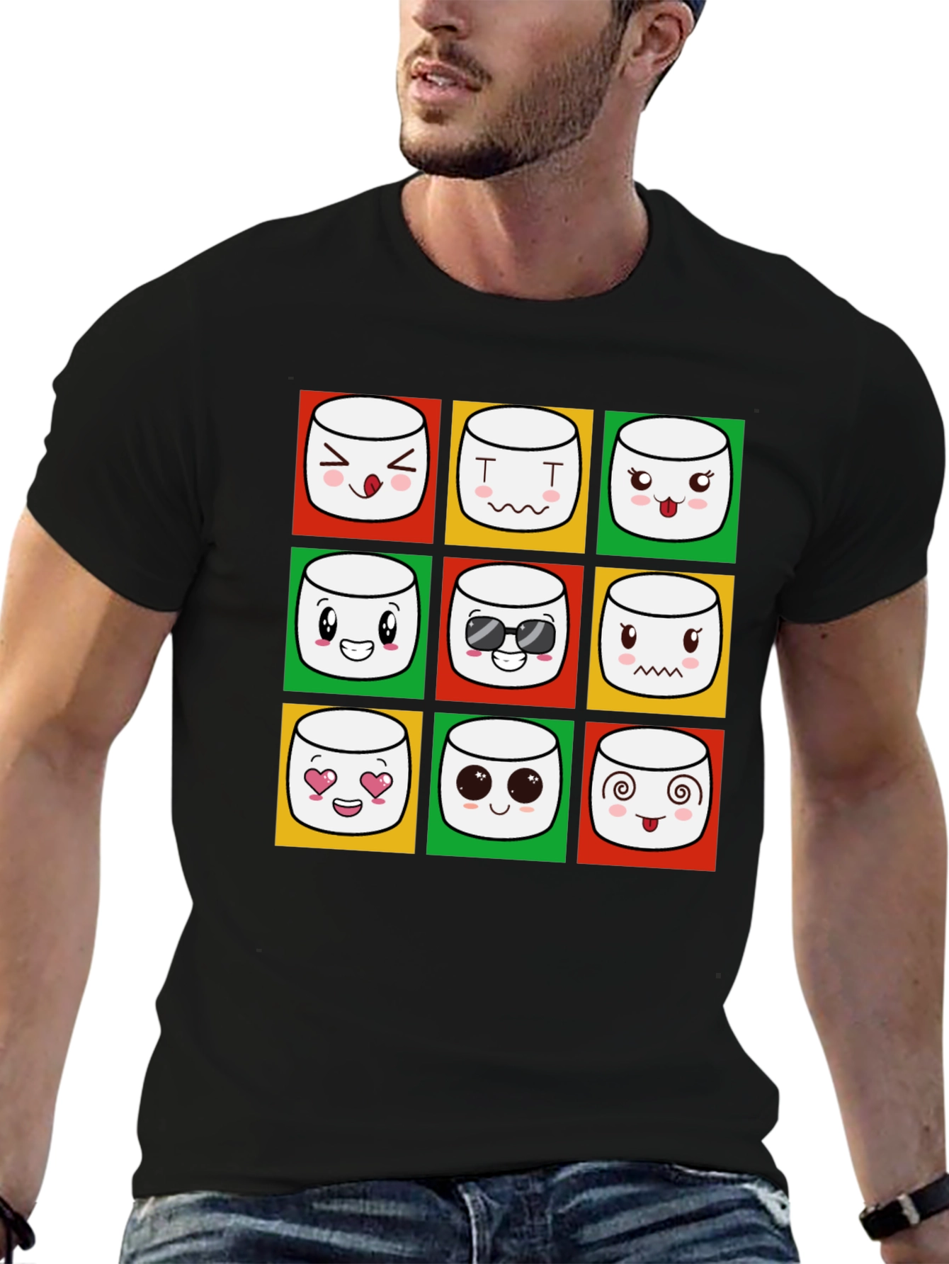 Emoji Marshmallow T-Shirt - Fun Graphic Tee