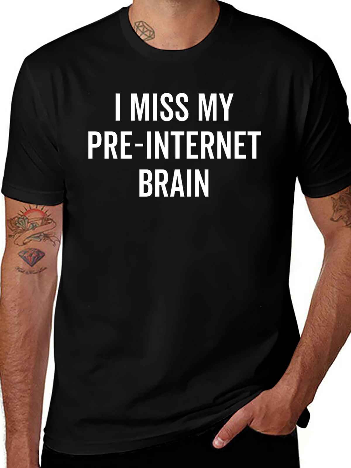 I Miss My Pre-Internet Brain Graphic T-Shirt