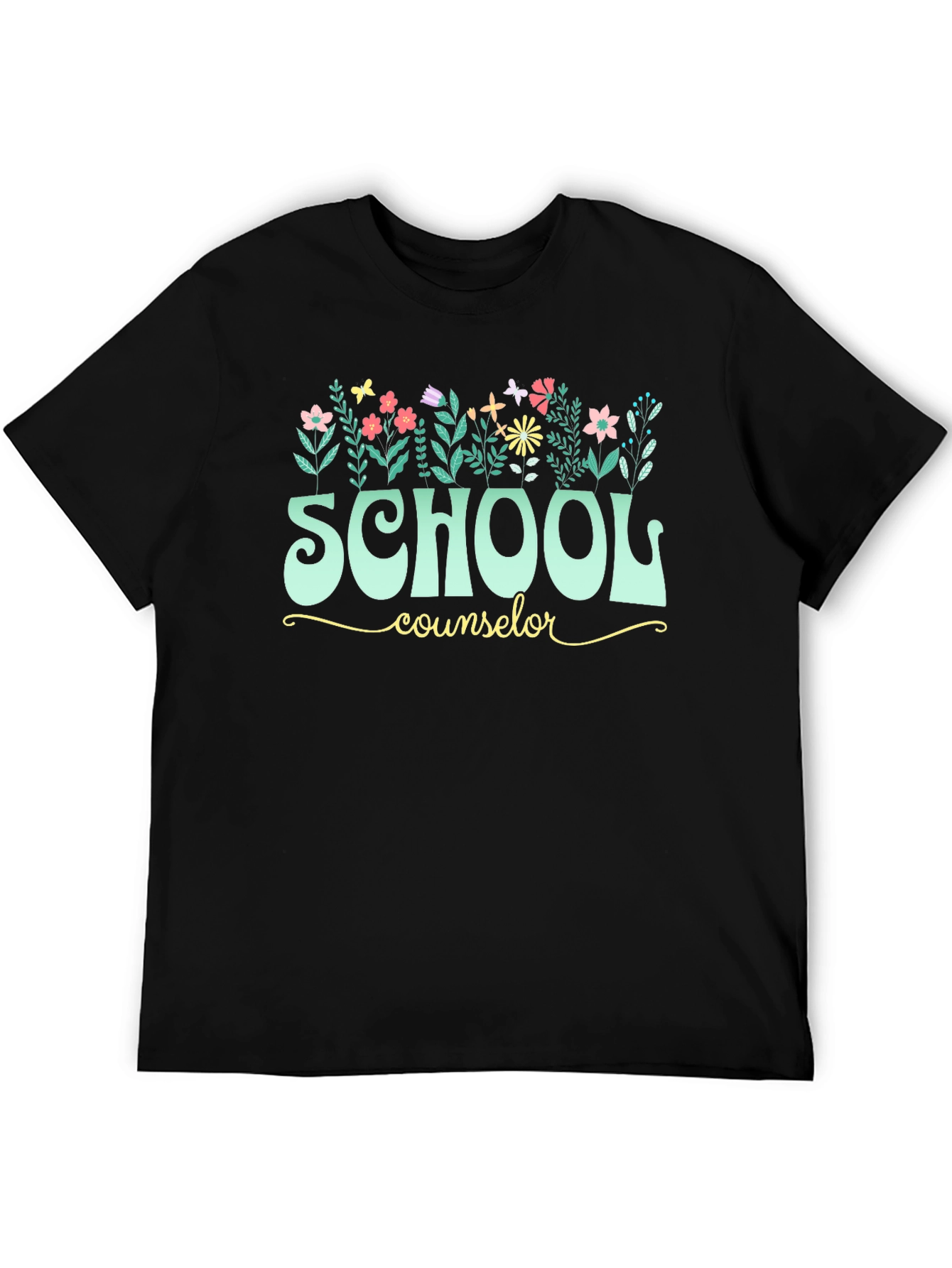 School Counselor Floral T-Shirt