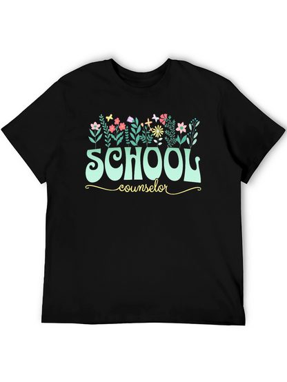 School Counselor Floral T-Shirt