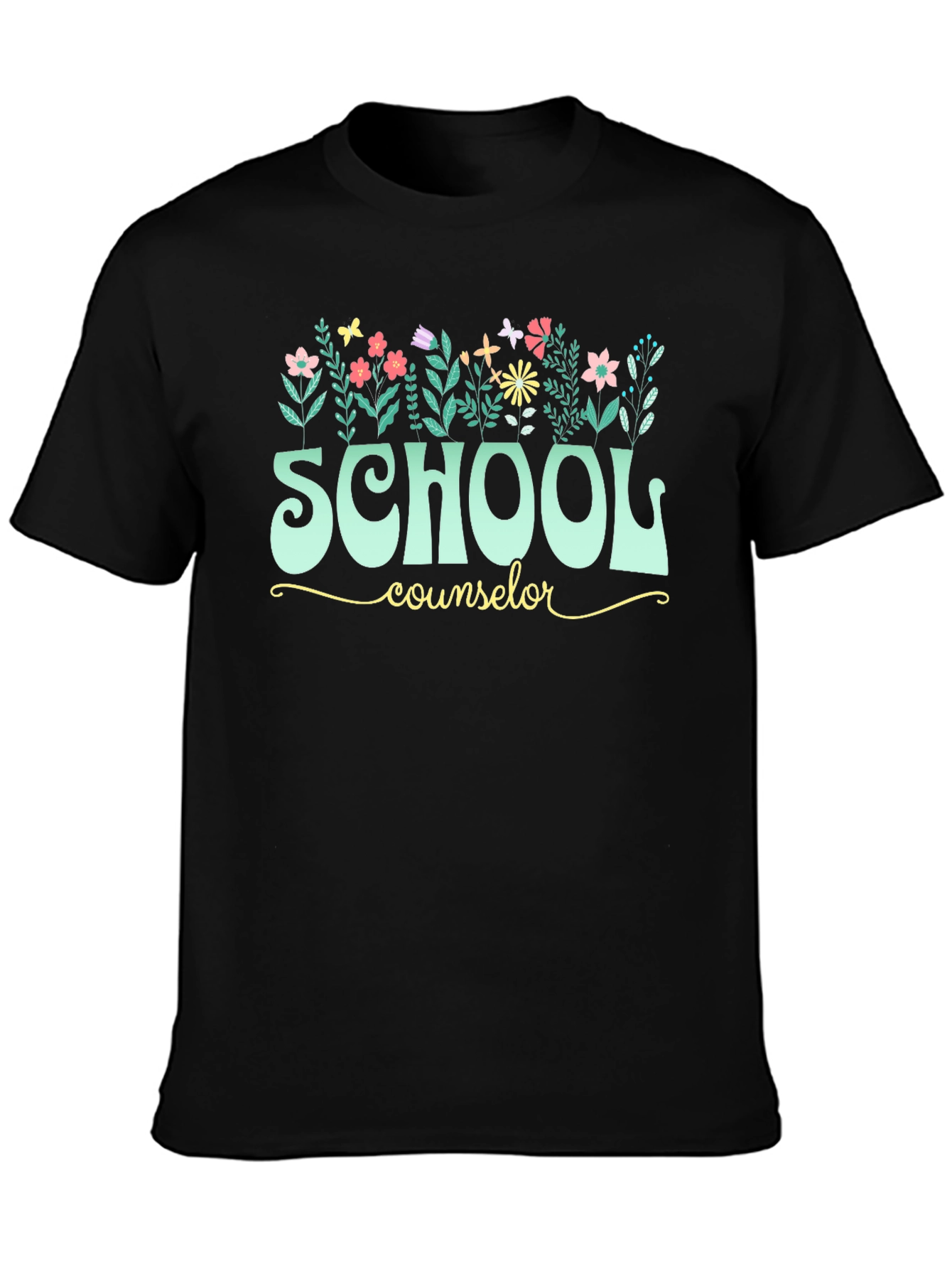 School Counselor Floral T-Shirt