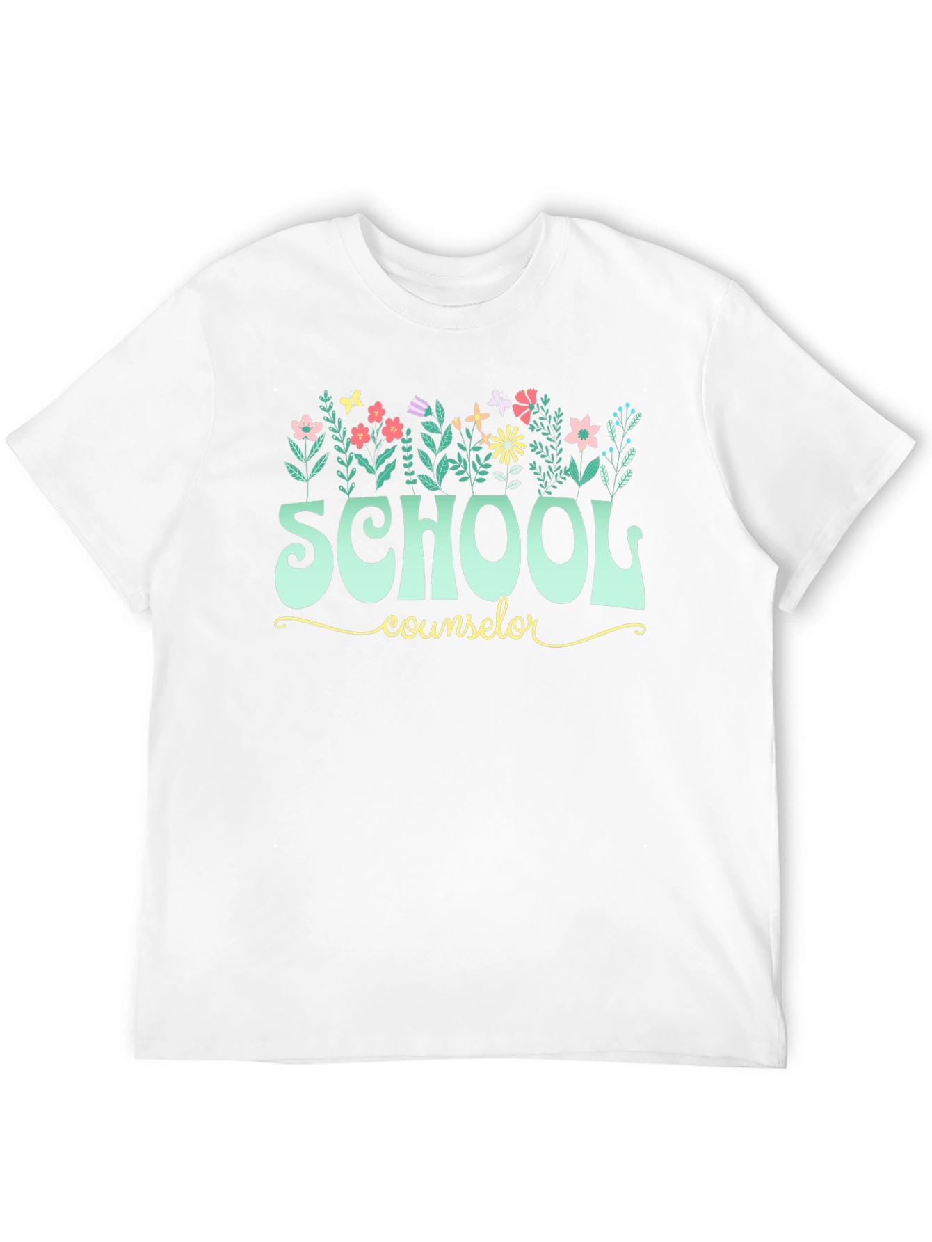 School Counselor Floral T-Shirt
