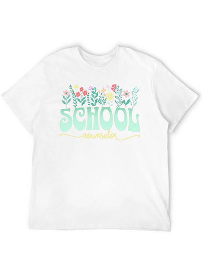 School Counselor Floral T-Shirt