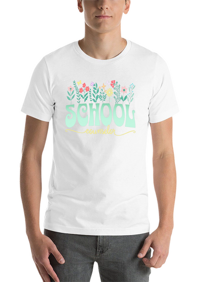 School Counselor Floral T-Shirt