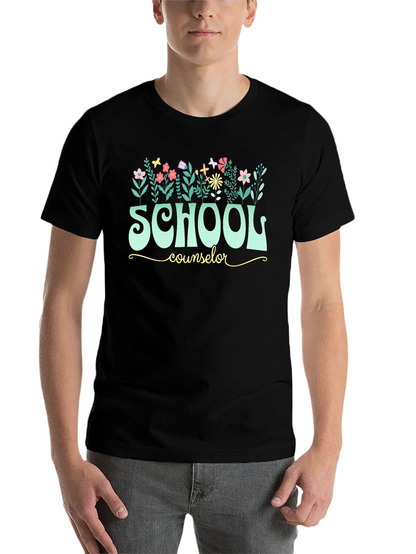School Counselor Floral T-Shirt
