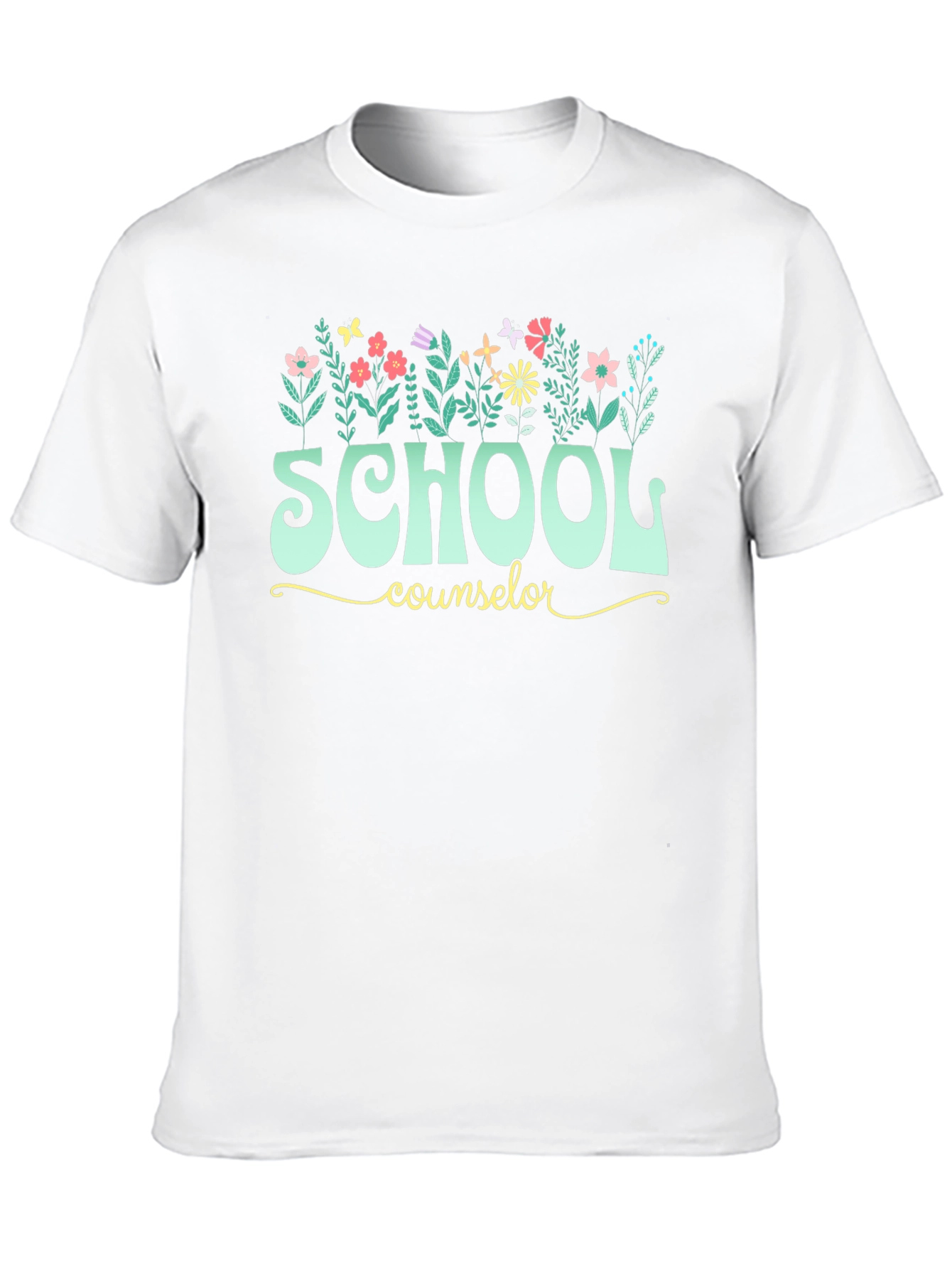 School Counselor Floral T-Shirt