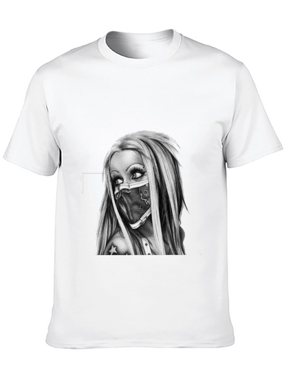 Edgy Graphic Tee - Tattoo Art Style