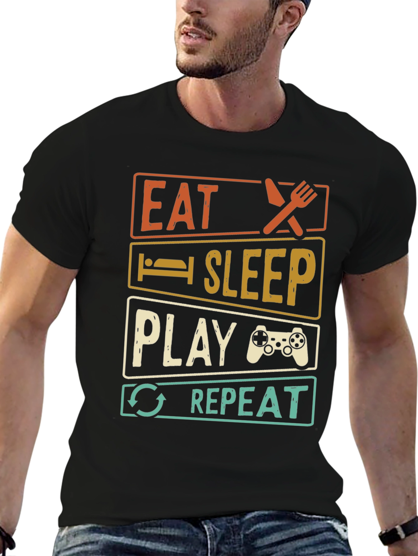 Eat Sleep Play Repeat Gamer T-Shirt