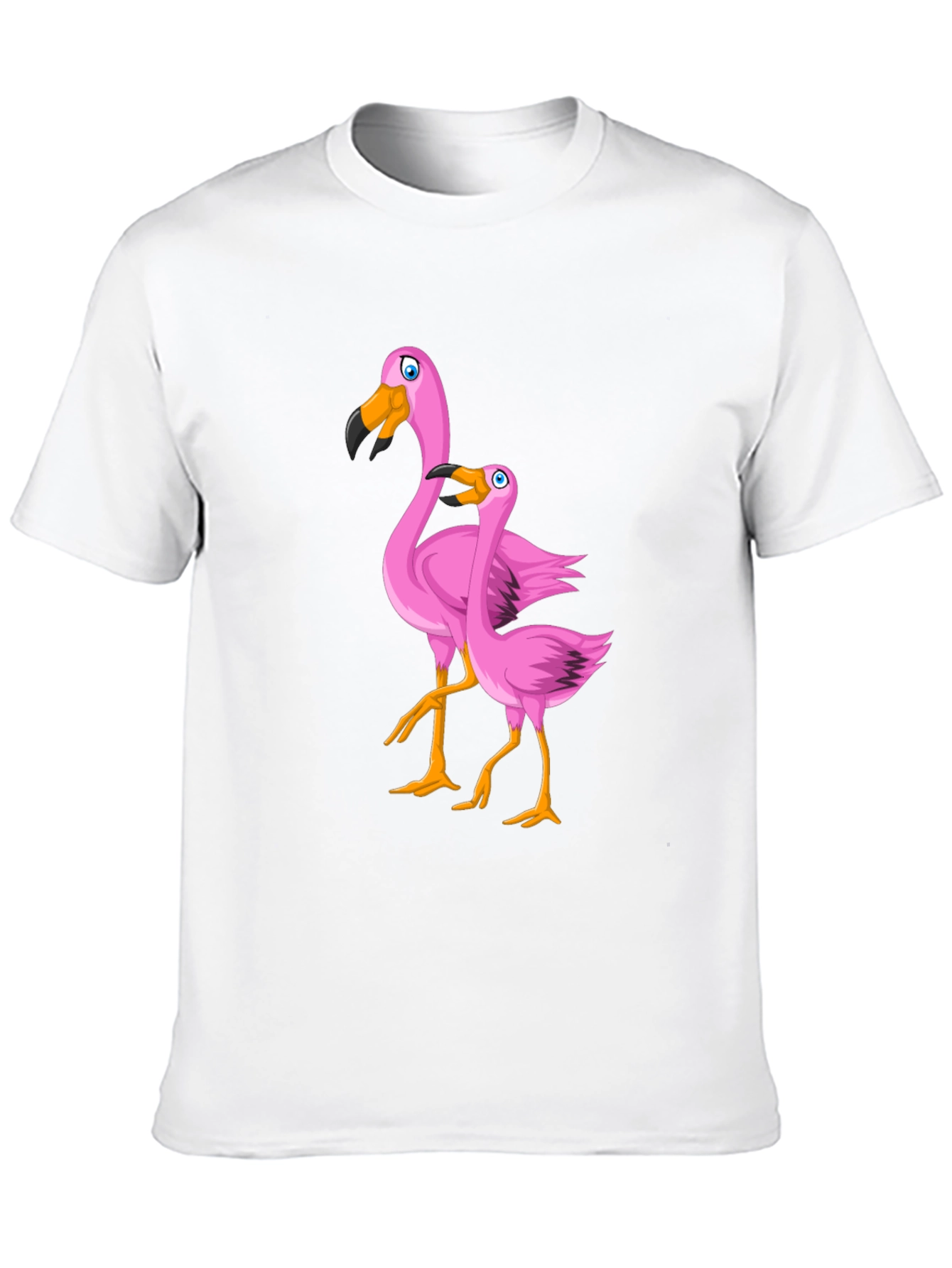 Pink Flamingo Graphic T-Shirt - Black Cotton Tee
