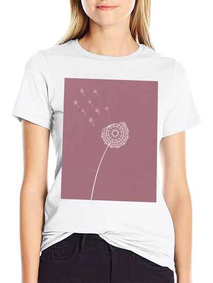 Dandelion Print Black T-Shirt