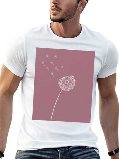 Dandelion Print Black T-Shirt