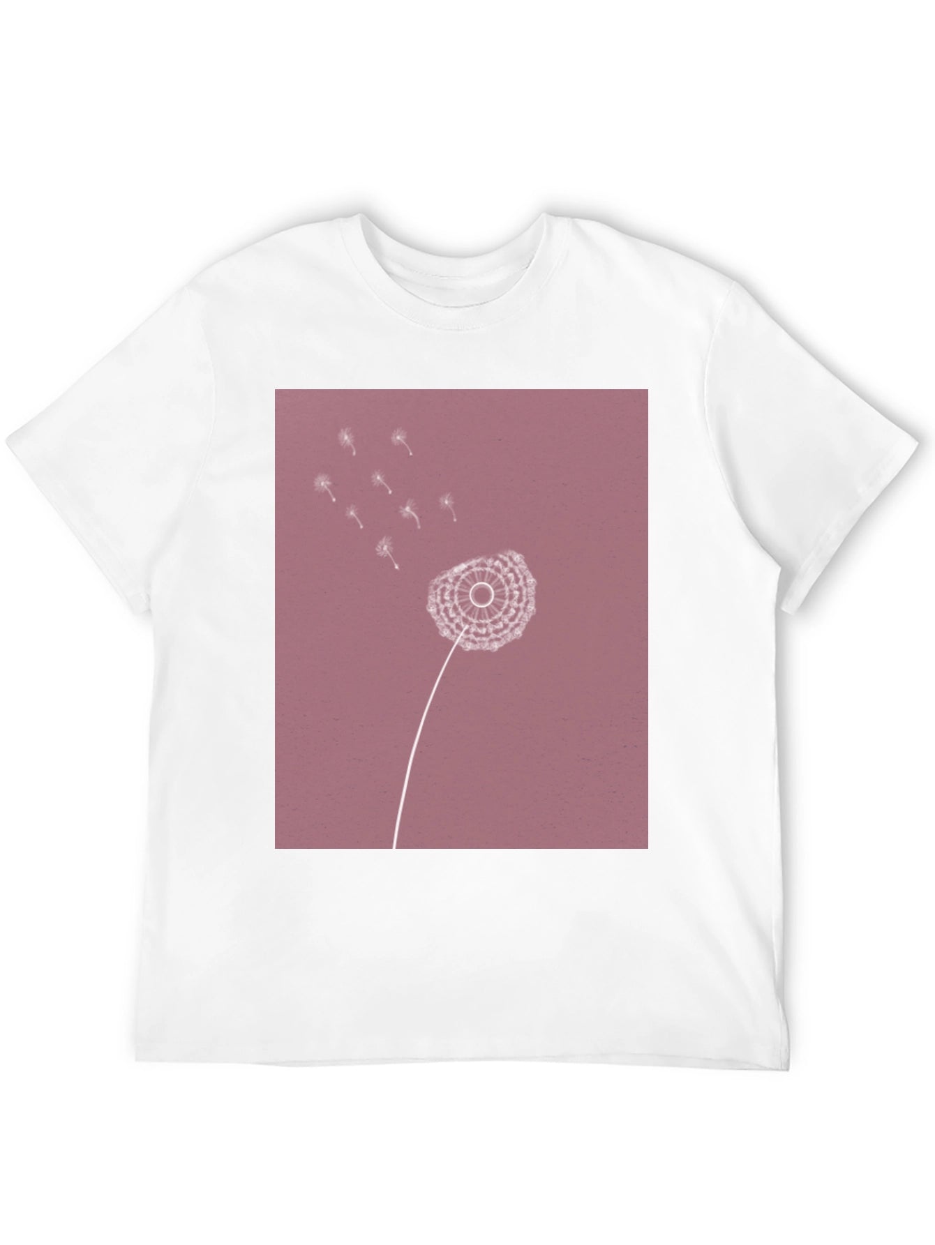 Dandelion Print Black T-Shirt