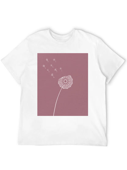Dandelion Print Black T-Shirt