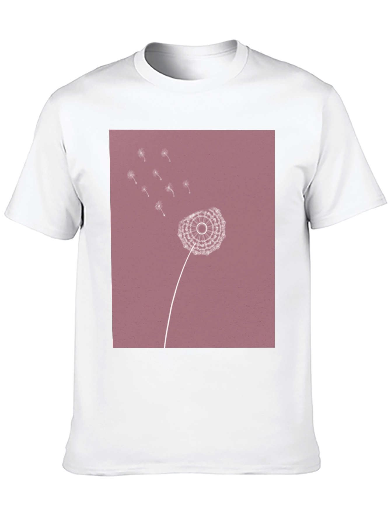 Dandelion Print Black T-Shirt