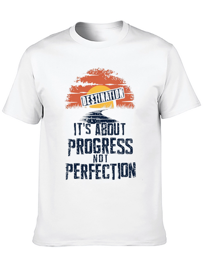 Progress Not Perfection T-Shirt - Motivational Graphic Tee