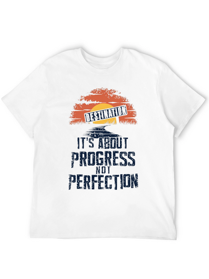 Progress Not Perfection T-Shirt - Motivational Graphic Tee