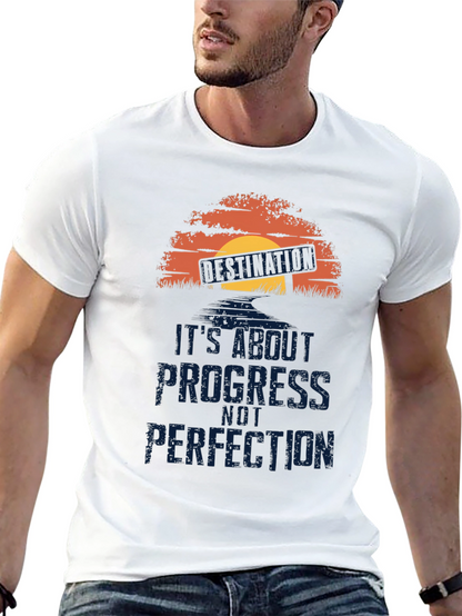 Progress Not Perfection T-Shirt - Motivational Graphic Tee
