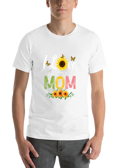 I Love Being A Mom Sunflower Graphic Tee