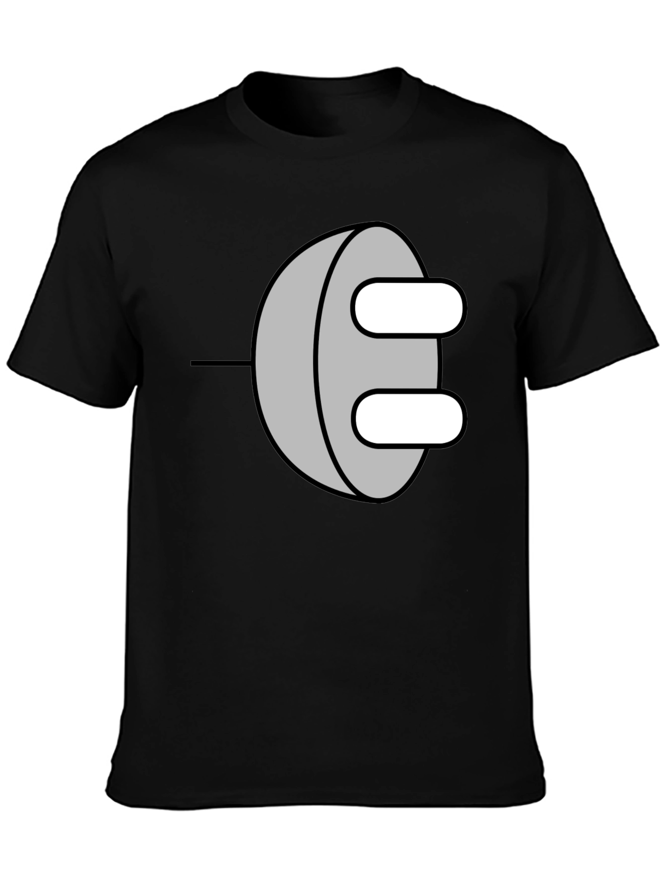Novelty Power Plug Graphic T-Shirt - Black