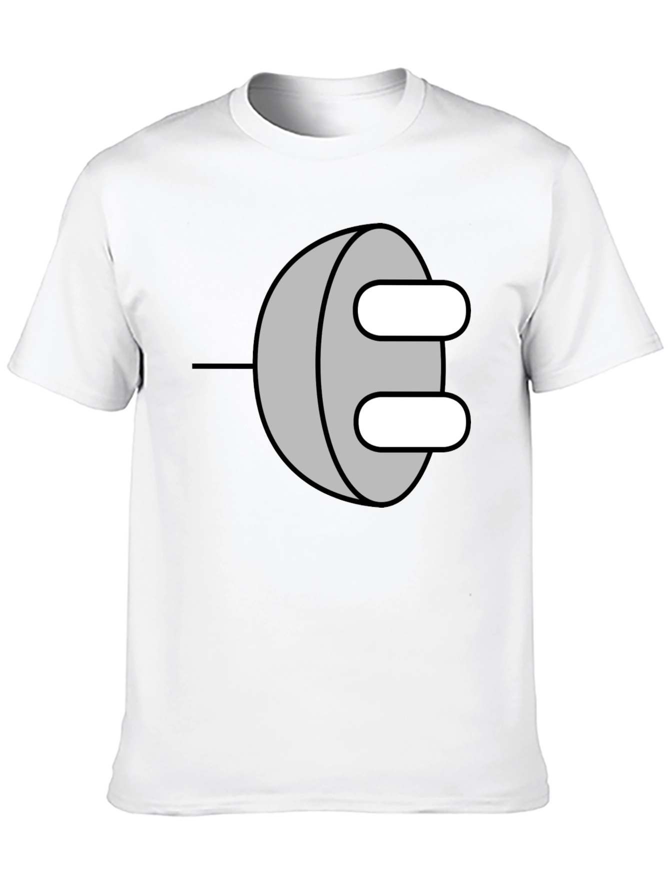 Novelty Power Plug Graphic T-Shirt - Black