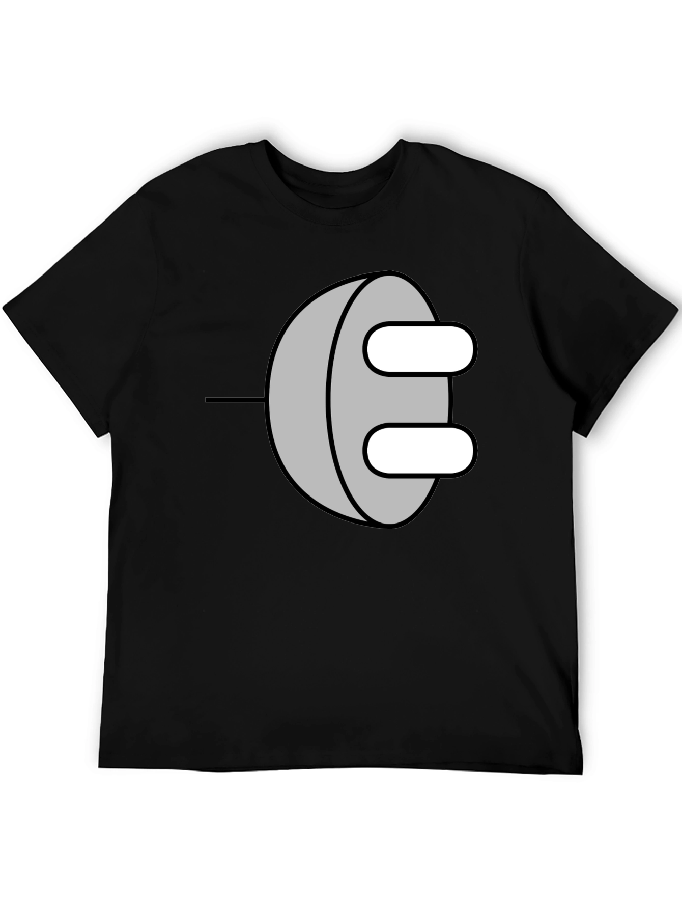 Novelty Power Plug Graphic T-Shirt - Black