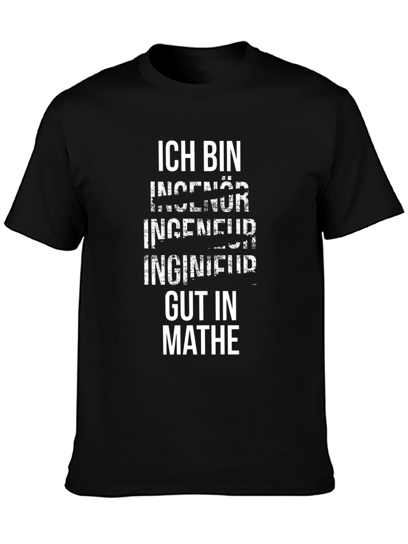 Engineer Gut in Mathe Black T-Shirt