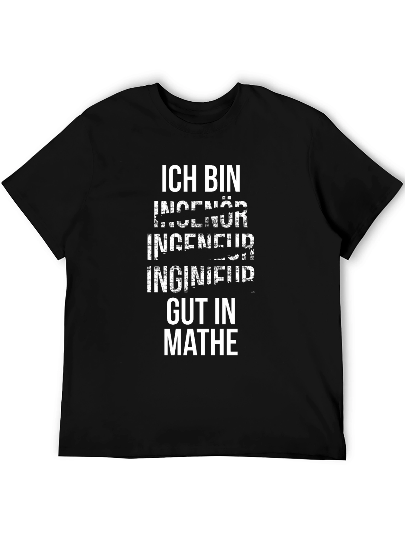 Engineer Gut in Mathe Black T-Shirt