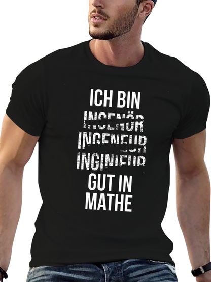 Engineer Gut in Mathe Black T-Shirt