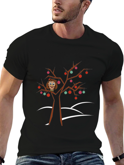 Owl in Tree Graphic Tee - Holiday Fun!