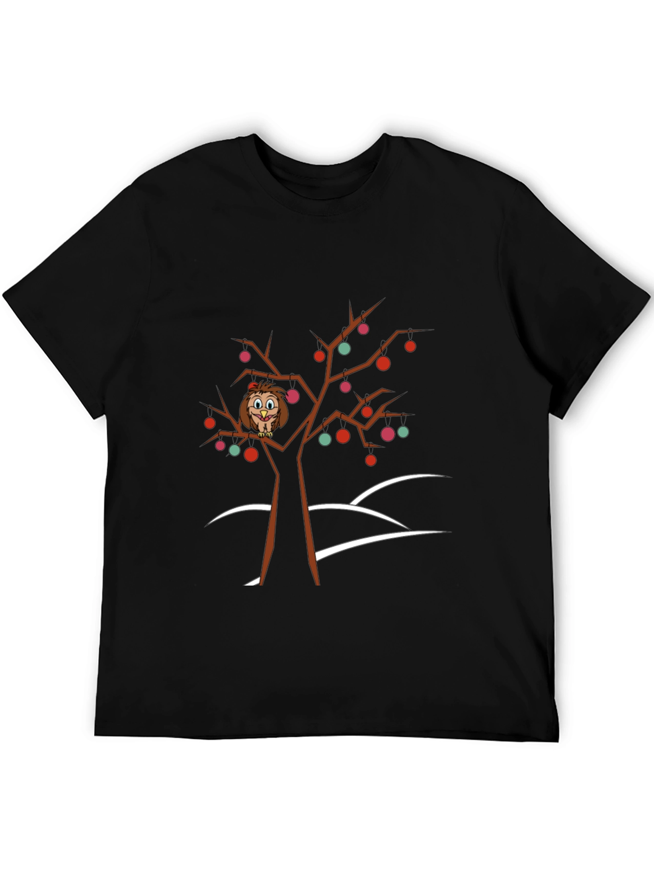 Owl in Tree Graphic Tee - Holiday Fun!