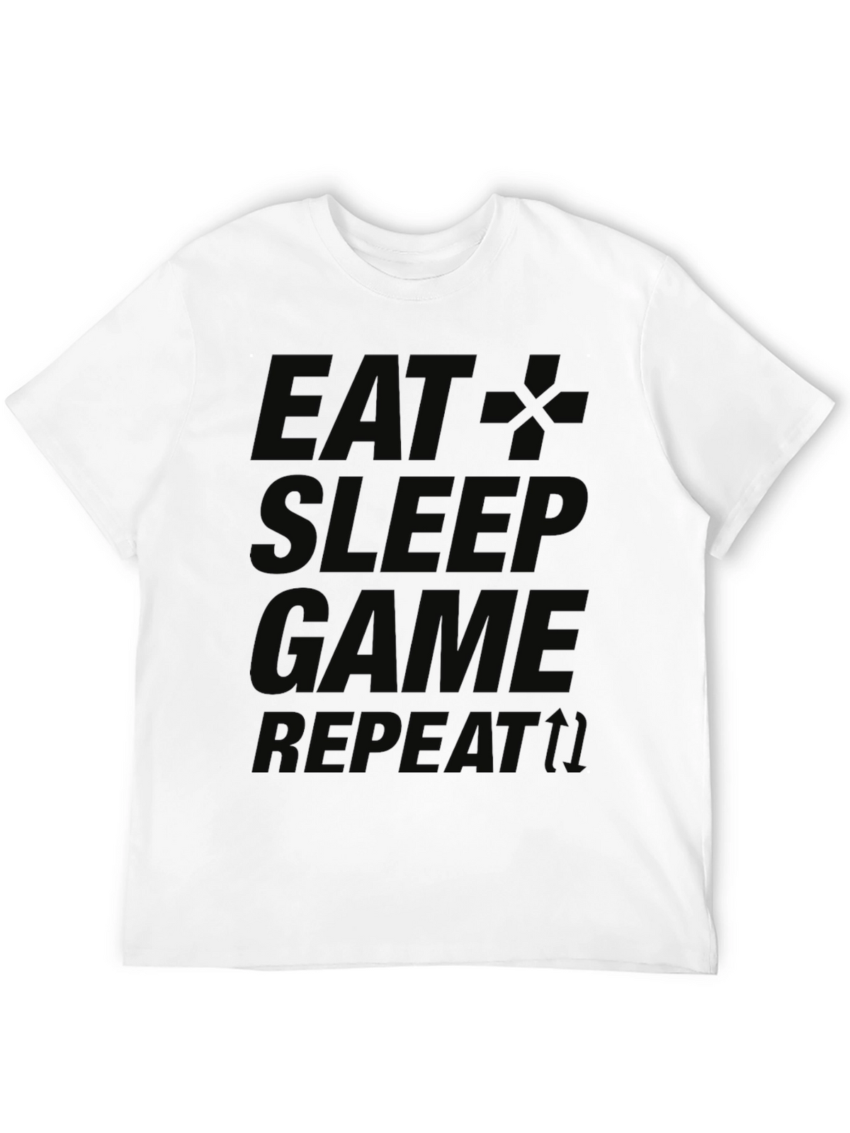 Eat Sleep Game Repeat Black T-Shirt