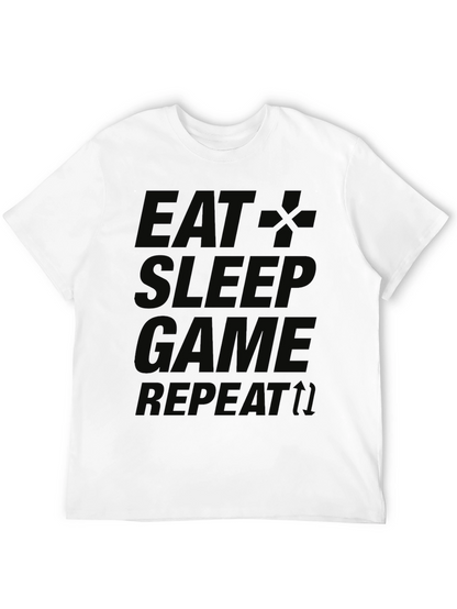 Eat Sleep Game Repeat Black T-Shirt