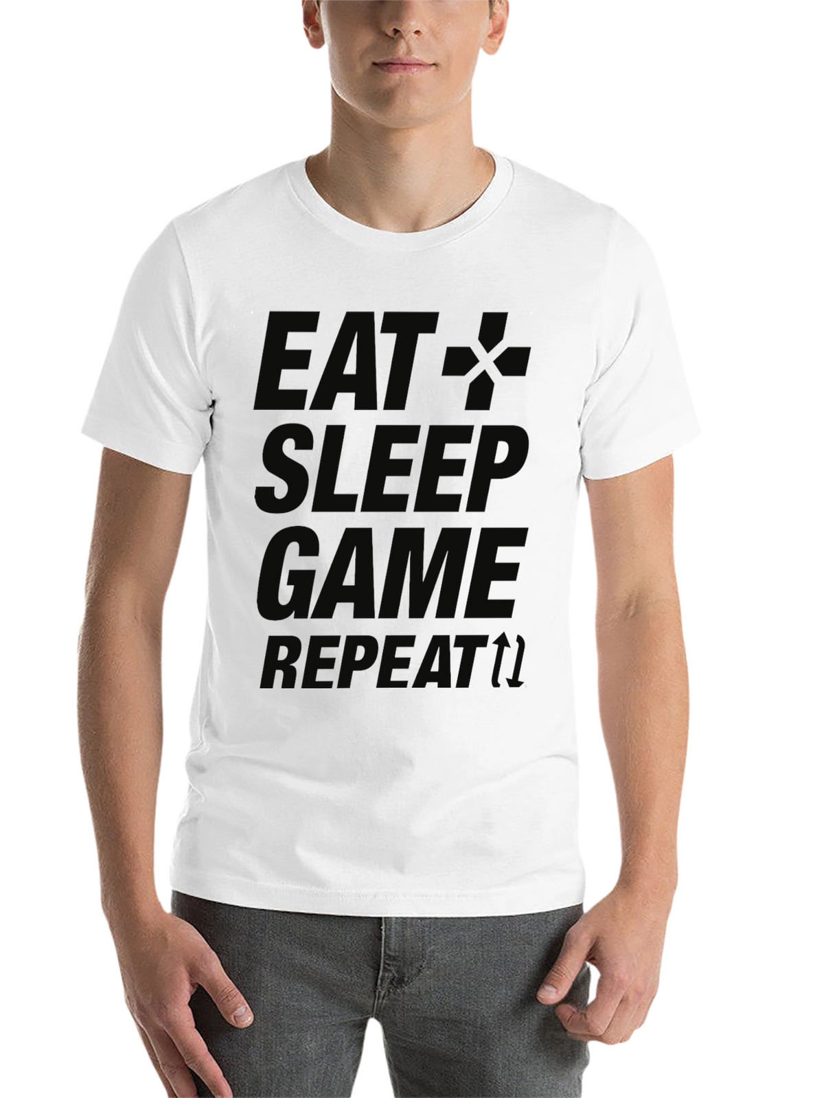 Eat Sleep Game Repeat Black T-Shirt